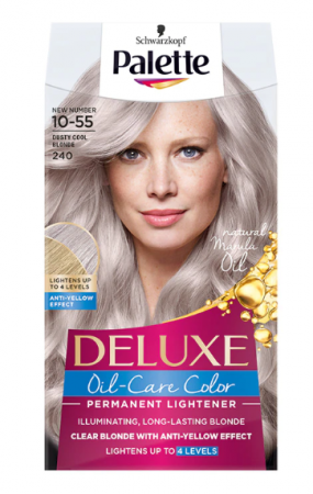 Vopsea de par si oxidant - Vopsea de par permanenta - decolorant Palette Deluxe 240 Blond rece prafuit,130 ml