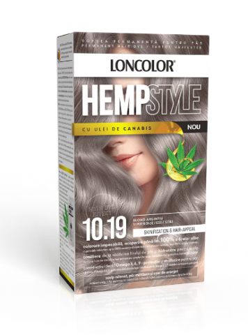 Vopsea de par si oxidant - Vopsea de par permanenta Loncolor HempStyle 10.19 Blond Argintiu, 100 ml