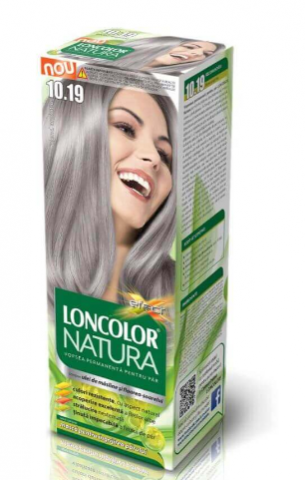 Vopsea de par si oxidant - Vopsea de par permanenta Loncolor Natura 10.19 Blond argintiu, 100 ml