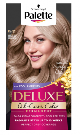 Vopsea de par si oxidant - Vopsea de par permanenta Palette Deluxe 9-11 Argintiu Rose Deschis Rece,130 ml