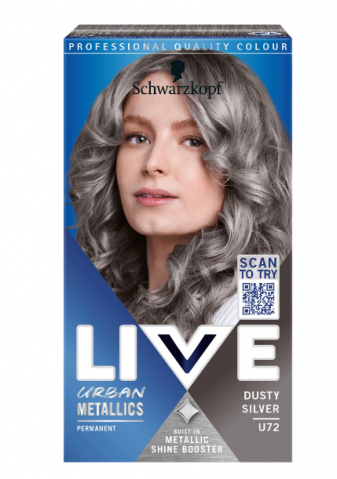 Ingrijire Personala & Cosmetice - Vopsea de par permanenta Schwarzkopf Live Color Urban Metallics U72 Dusty Silver, 142.5 ml