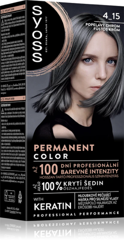 Vopsea de par si oxidant - Vopsea de par permanenta Syoss Color Baseline 4-15 Crom Mat, 115 ml