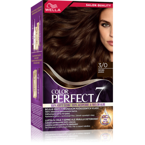 Ingrijire Par - Vopsea de par Wella Color Perfect 7, 3/0 castaniu inchis, 135 ml
