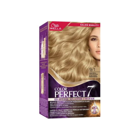 Ingrijire Personala & Cosmetice - Vopsea de par Wella, Color Perfect 7, Blond Cenusiu Foarte Deschis 9/1, 135 ml
