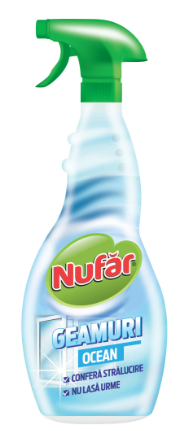 Solutie curatare geamuri Nufar Ocean, 500 ml