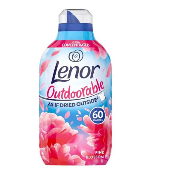Curatenie & Intretinere - Balsam de rufe ultra concentrat, Lenor Outdoorable Pink Blossom 60 spalari, 840 ml