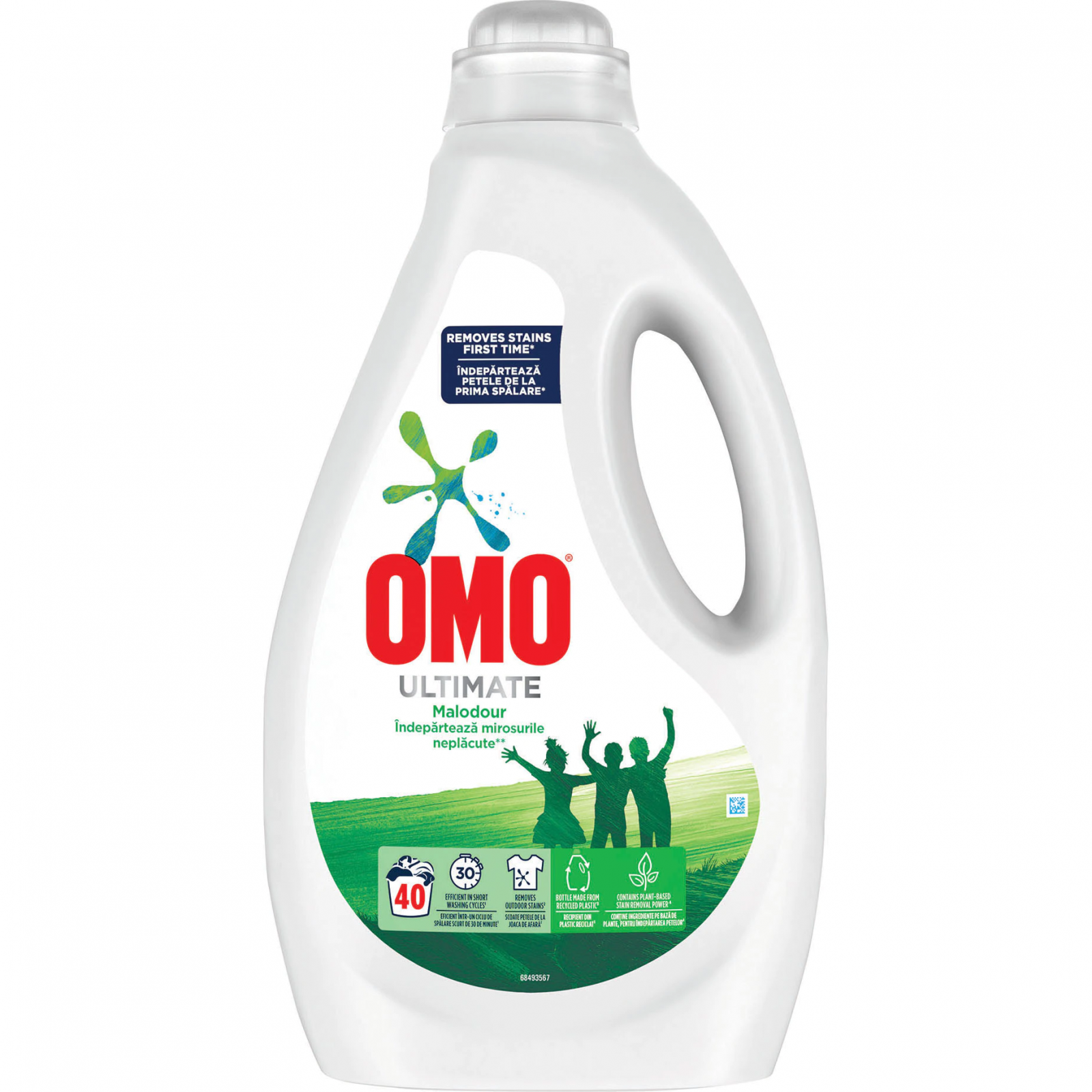 Curatenie & Intretinere - Detergent de rufe lichid Omo Ultimate Malodour, 40 spalari, 2L