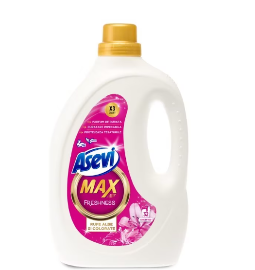 Curatenie & Intretinere - Detergent lichid pentru rufe Asevi Max Freshness, 32 Spalari