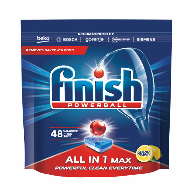 Detergenti Bucatarie si Vase - Detergent pentru masina de spalat vase Finish All in One Max Lemon,48 spalari