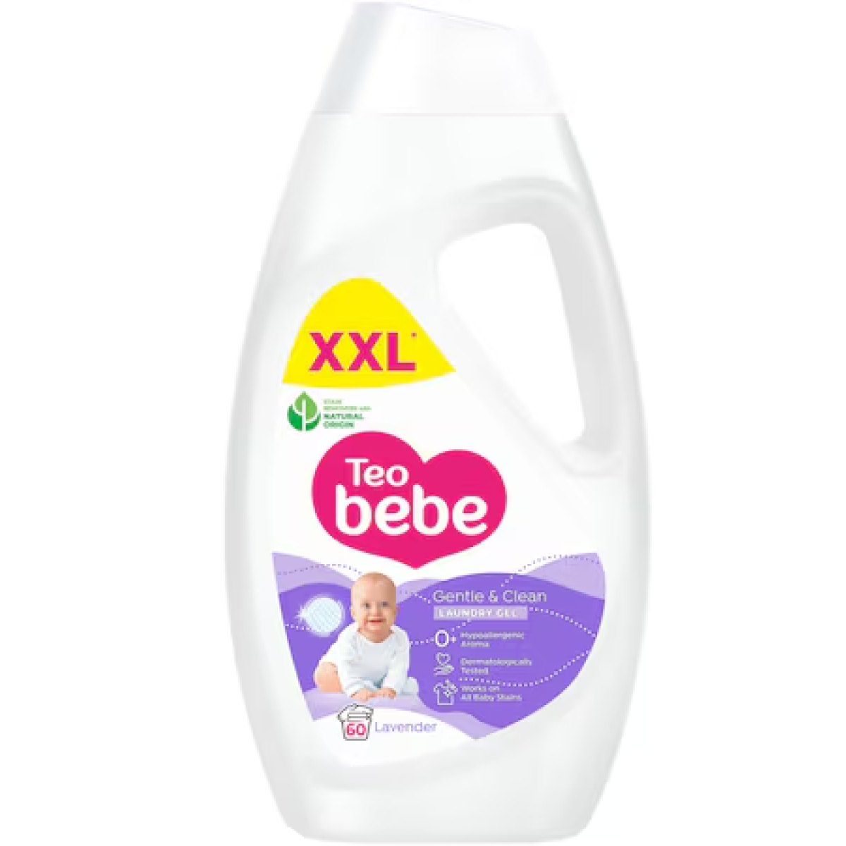 Curatenie & Intretinere - Detergentul de rufe gel Teo bebe Gentle & Clean Lavender, 2.7 L, 60 de spalari