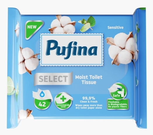 Curatenie & Intretinere - Hartie Igienica Umeda Pufina Select Sensitive, 42 servetele