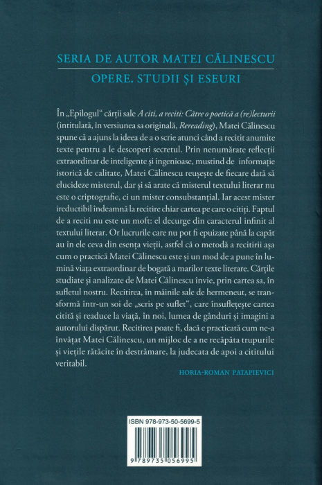 A citi, a reciti. Catre o poetica a (re) lecturii - Matei Calinescu [2]