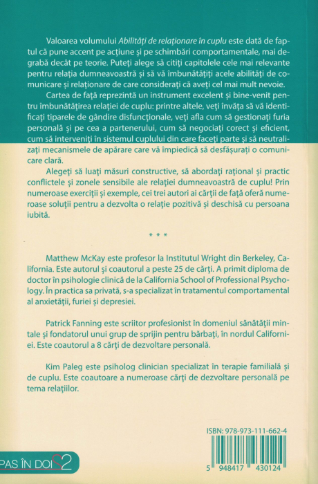 Abilitati de relationare in cuplu. Cum sa construiesti o relatie mai buna - Matthew McKay, Patrick Fanning, Kim Paleg [2]