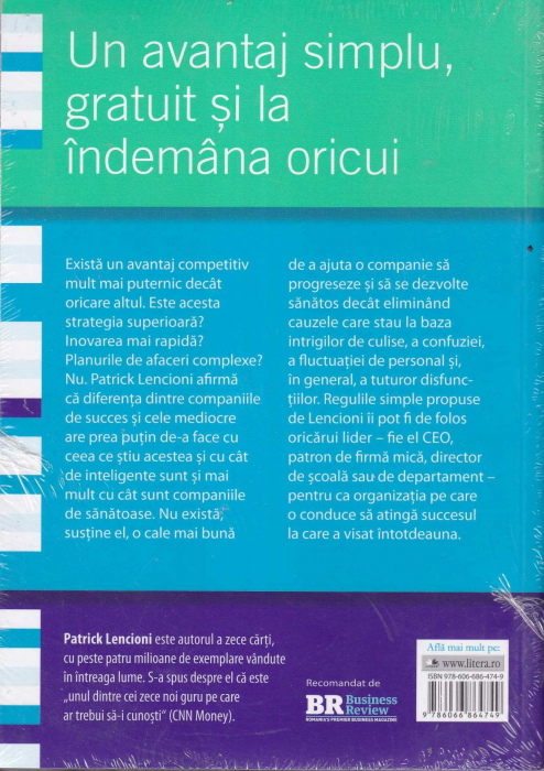 Avantajul. De ce sanatatea organizationala este cel mai important atu in afaceri [2]