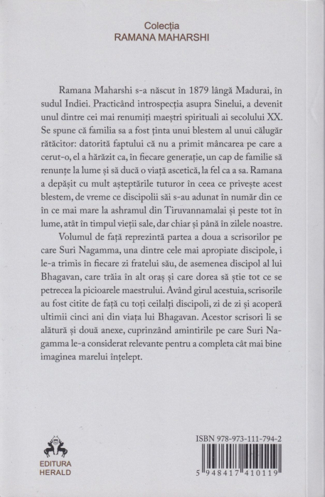 Calea maestrului spiritual. Scrisori de la Sri Ramanasaramam [2]