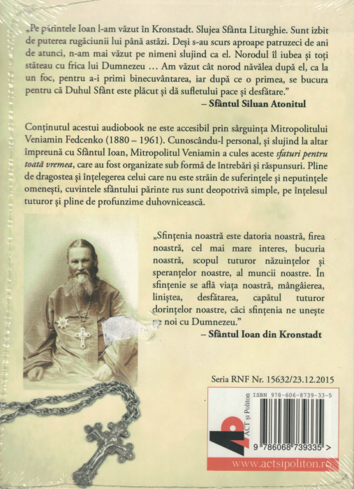 Cum ne mantuieste Dumnezeu. AUDIOBOOK  CD  MP3 - Sfantul Ioan din Kronstadt [2]