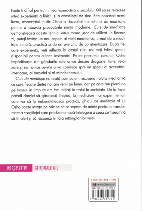 Curs de meditatie. Un antrenament de 21 de zile pentru constiinta ta - Osho [2]