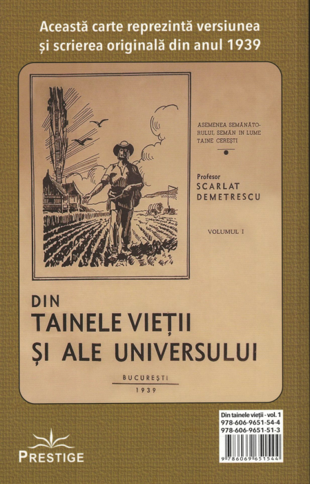 Din tainele vietii si ale universului, Set  3 vol. Versiune originala din 1939 - Scarlat Demetrescu [5]