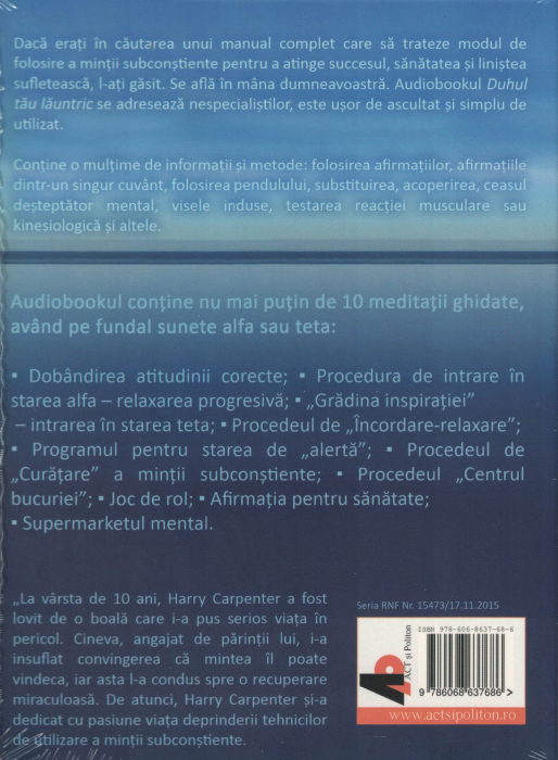 Duhul tau launtric. Audiobook CD MP3 - Harry W. Carpenter [2]