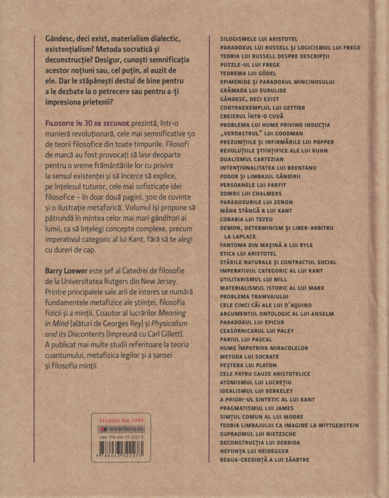 Filosofie in 30 de secunde. Cele mai provocatoare si mai captivante 50 de idei filosofice - Barry Loewer [2]