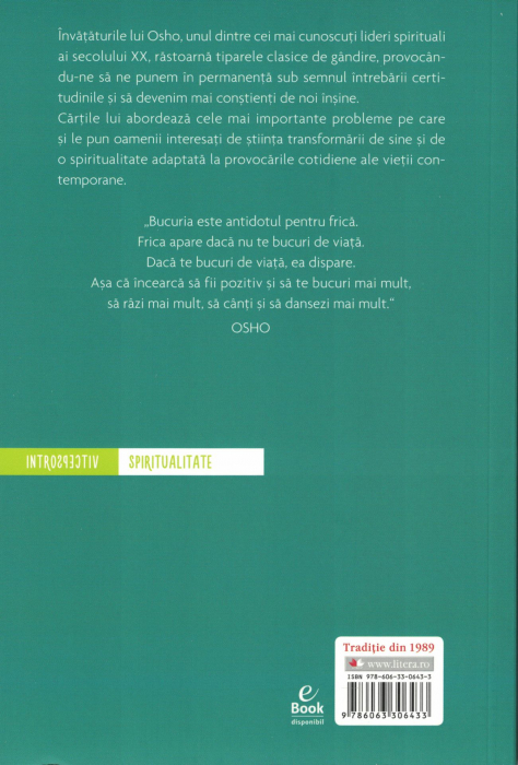 Frica. Sa intelegem si sa acceptam nesiguranta vietii - Osho [2]