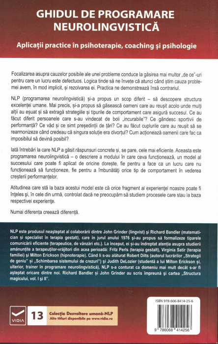 Ghidul de programare neurolingvistica. Aplicatii practice in psihoterapie, coaching si psihologie [2]