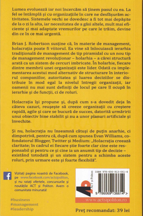 Holacratia. Noul sistem de management pentru o lume in schimbare rapida [2]
