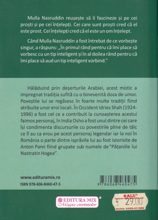 Invataturile lui Mulla Nasruddin. Pilde hazlii din intelepciunea sufita [2]