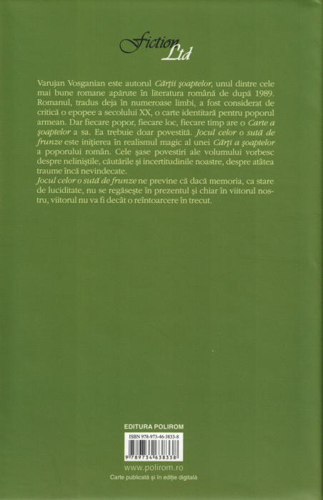 Jocul celor o suta de frunze si alte povestiri - Varujan Vosganian [2]