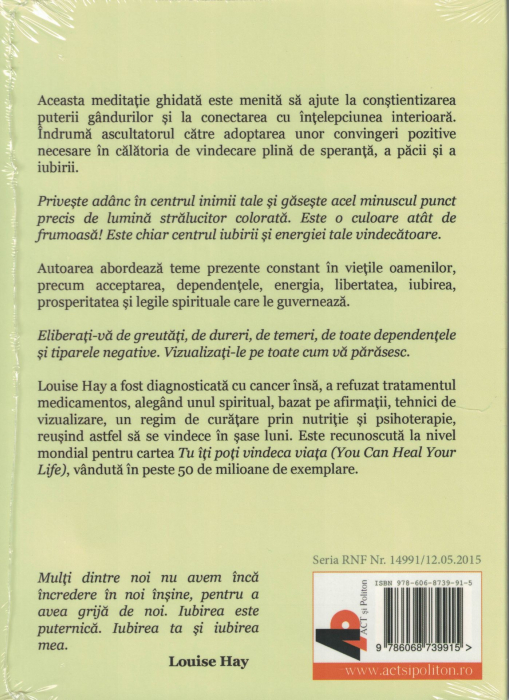 Meditatie pentru autovindecare. Audiobook CD MP3 - Louise Hay [2]