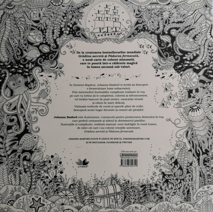 Oceanul disparut. Carte de colorat si activitati antistres - Johanna Basford [2]