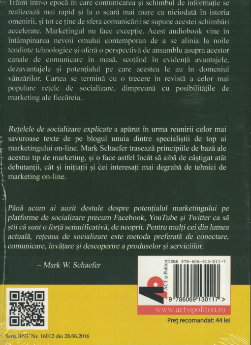 Retelele de socializare explicate. AUDIOBOOK  CD  MP3 - Mark W. Schaefer [2]