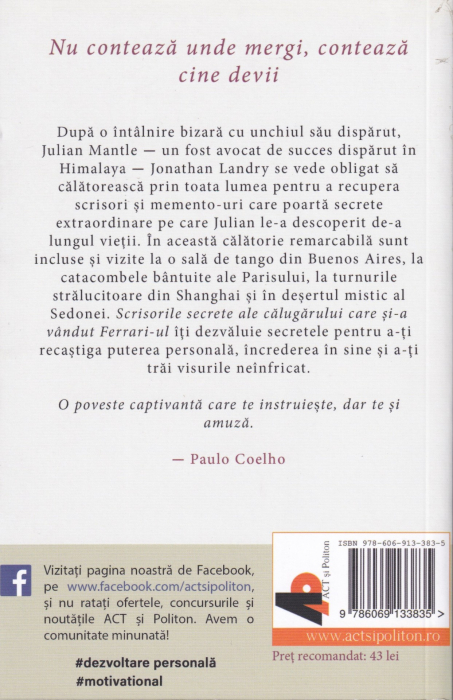 Scrisorile secrete ale calugarului care si-a vandut Ferrari-ul [2]