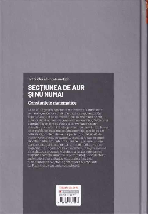 Sectiunea de aur si nu numai. Constantele matematice [2]
