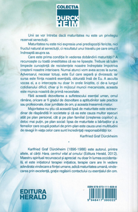 Strapungerea spre fiinta. Etapele maturitatii umane [2]