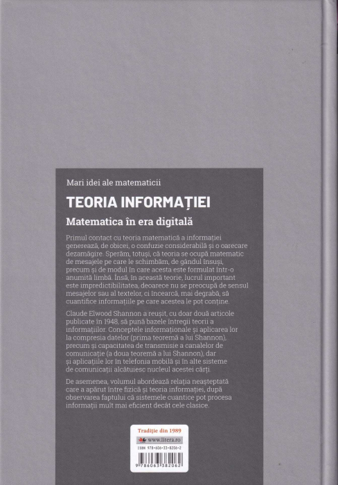 Teoria informatiei. Matematica in era digitala [2]