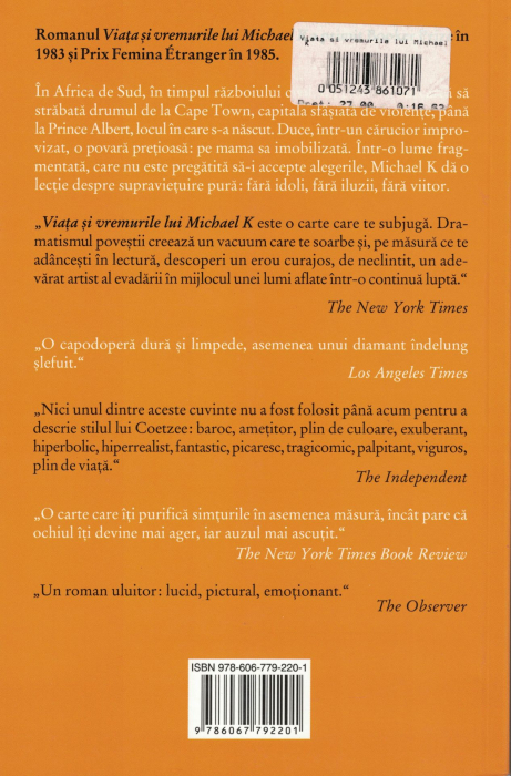 Viata si vremurile lui Michael K  - J.M. Coetzee [2]