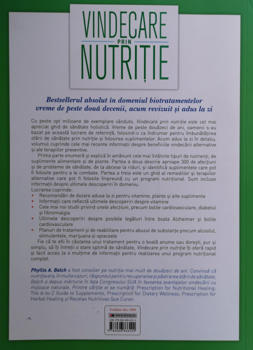 Vindecare prin nutritie. Fara medicamente. - Phyllis A. Balch [2]