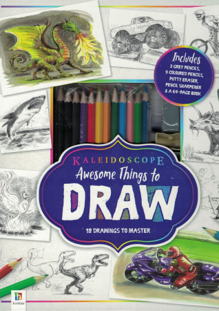 Carti pentru copii - Awesome Things to Draw. 18 Cool Drawings to Master