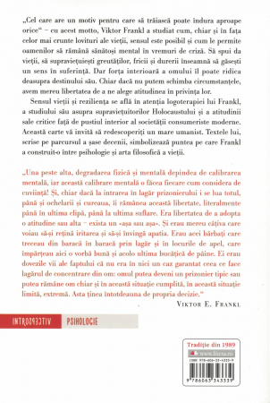 Cel care are un motiv pentru care sa traiasca - Viktor E. Frankl [1]