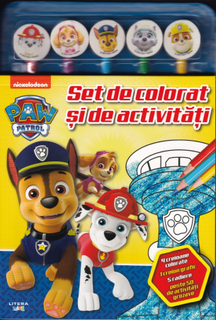 Carti pentru copii - Patrula catelusilor. Set de colorat si de activitati (contine 5 creioane si 5 radiere)