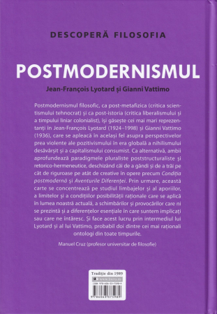 Postmodernismul. Jean Francois Lyotard si Gianni Vattimo [1]