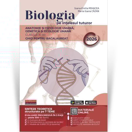Hoffman Educational - Biologia pe înțelesul tuturor – Ghid pentru Anatomie & Fiziologie Umana, Genetica & Ecologie Umana Bacalaureat 2026