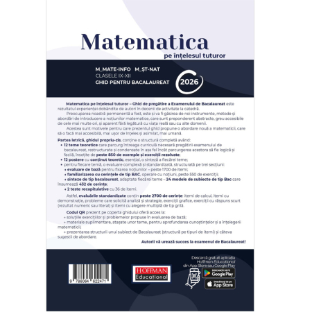 Matematica pe înțelesul tuturor - Ghid pentru Bacalaureat 2026 - M-Mate-INFO & M-ST-NAT [1]