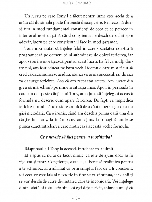 Accepta-te asa cum esti. Inceteaza sa te mai corijezi de Anthony de Mello [7]