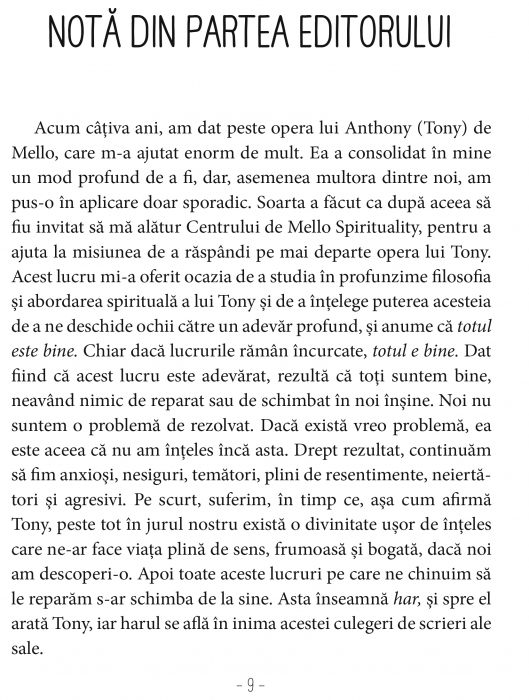 Accepta-te asa cum esti. Inceteaza sa te mai corijezi de Anthony de Mello [6]