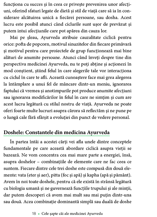 Cele sapte cai ale medicinei AYURVEDA de Sarah Kucera, DC, CAP [7]