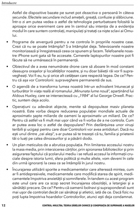 Control: Mkultra, teoria darelor chimice si conspiratia de suprimare a maselor  de Nick Redfern [5]