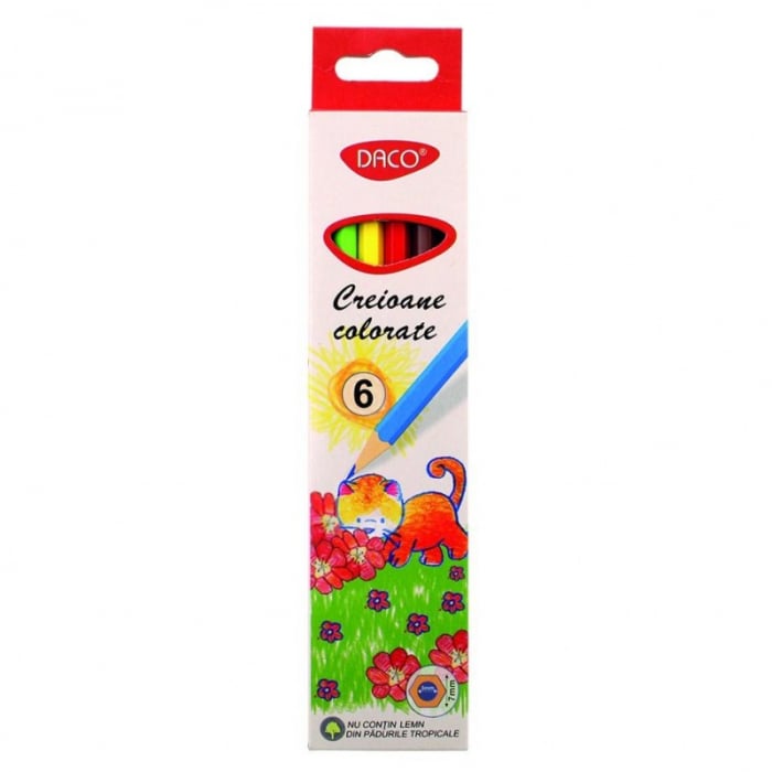 Creioane colorate 6 culori - DACO [1]