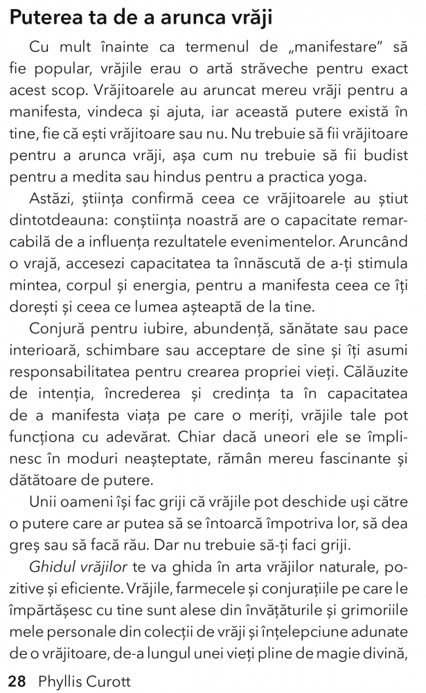 Ghidul vrajilor. Pentru manifestarea schimbarii, a bunastarii si a minunilor de Phyllis Curott [12]